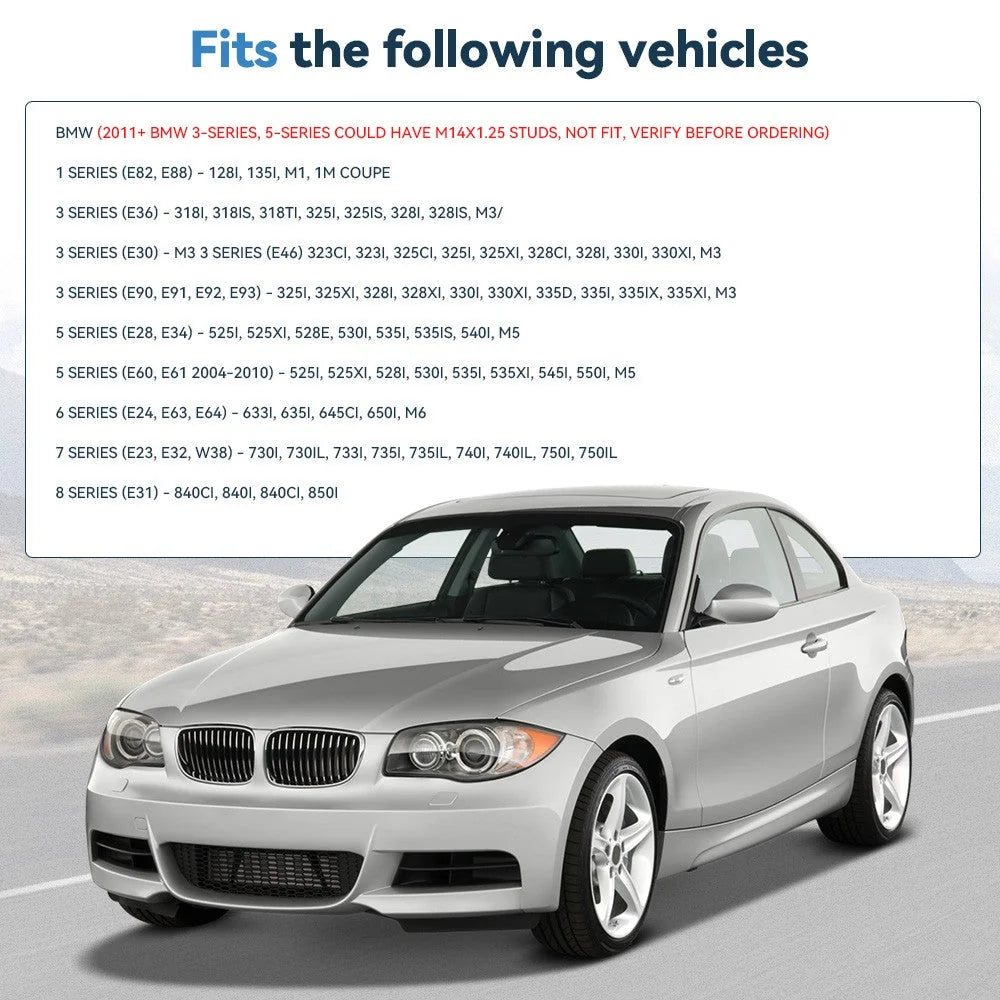 (2) 15mm & (2) 20mm 5x120 Hub Centric Wheel Spacers 12x1.5 For BMW 528i 328i E90 KOEEP [4]