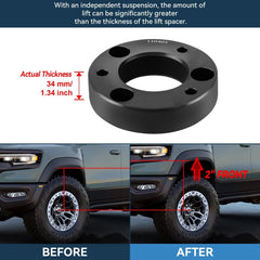 2" Front 2" Rear Leveling Lift Kit & Front Complete Struts Fits Ford F-150 2WD KOEEP [3]