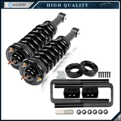 2" Front 2" Rear Leveling Lift Kit & Front Complete Struts Fits Ford F-150 4WD KOEEP [1]