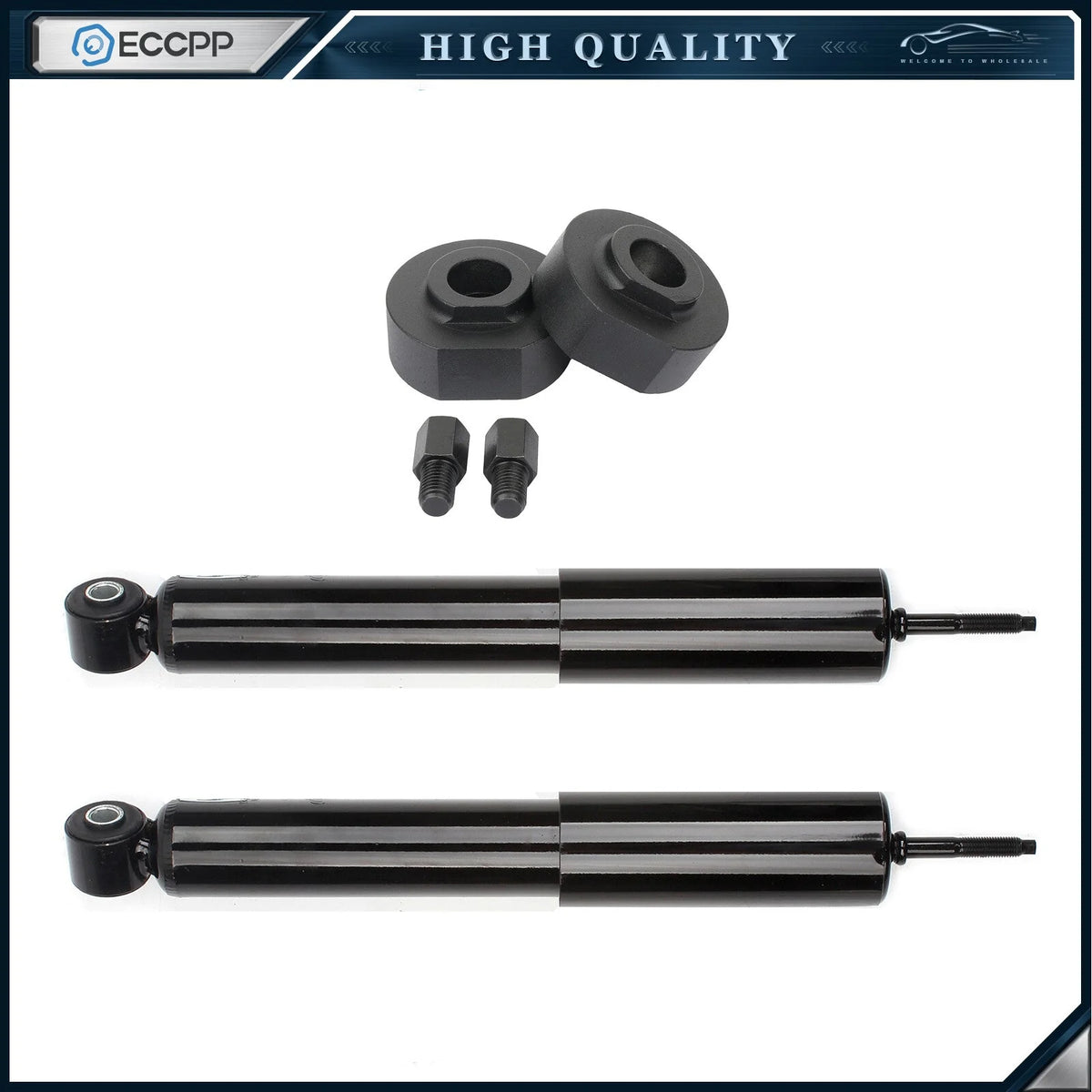 2" Front Leveling Lift Kit & Front Shocks Struts For Ford F-150 1985-1996 4WD 6B93BC-57 [1]