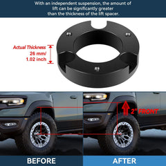 2" Front & 3" Rear Leveling Lift Kit + Diff Drop For Toyota Tacoma 4WD 2005-2023 KOEEP [2]