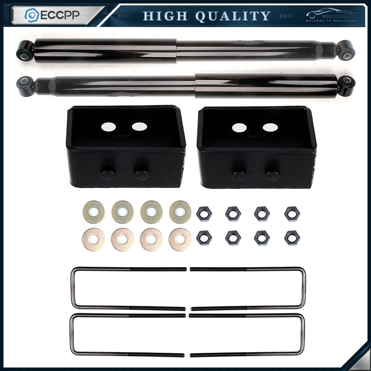 2" Rear Leveling Lift Kit & Rear Shocks Struts Absorber For Ford F-150 2004-2008 KOEEP [1]