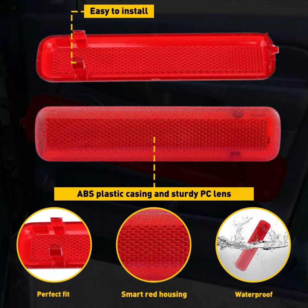 2* Red Panel Light Lens Reflector Rear-Door For Chevrolet GMC Truck SUV Escalade 6B93BC-57 [9]