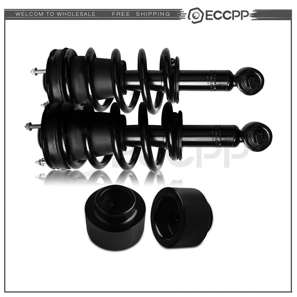 2''rear Leveling kit&2 Front Complete Struts for Chevy Tahoe Suburban Avalanche KOEEP [1]