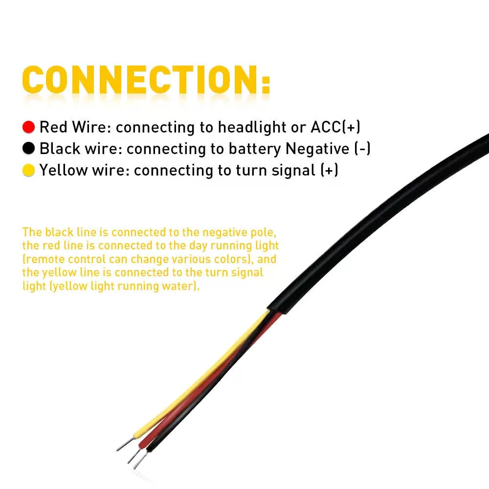 2 x 60CM Slim Amber Sequential Flexible LED DRL Turn Signal Strip For Headlight 6B93BC-57 [8]