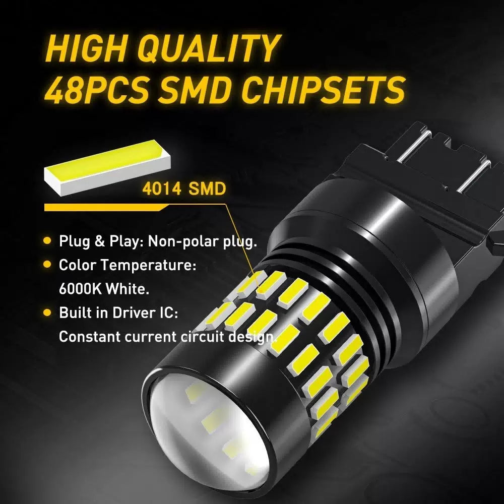 2pcs-10pcs LED Backup Reverse Light Bulbs Super Bright White 3157 3156 3457 3057 6B93BC-57 [7]
