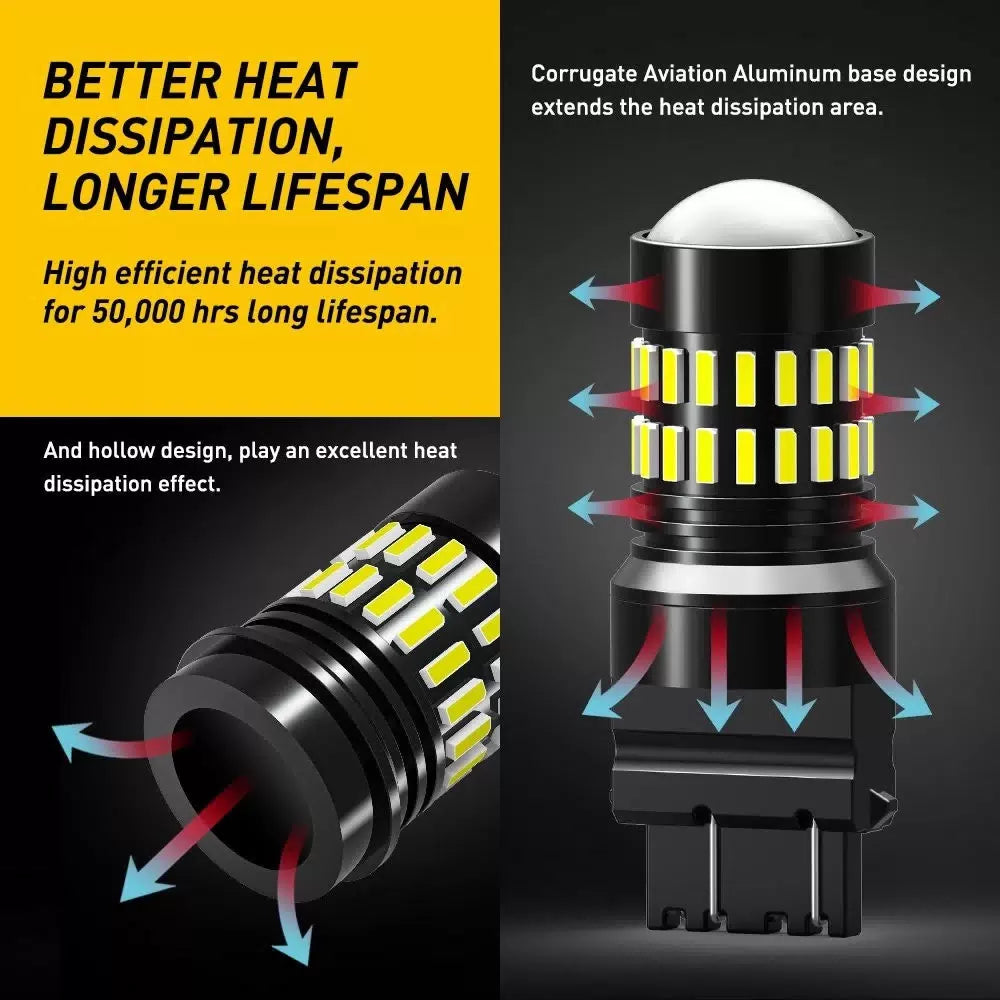 2pcs-10pcs LED Backup Reverse Light Bulbs Super Bright White 3157 3156 3457 3057 6B93BC-57 [8]
