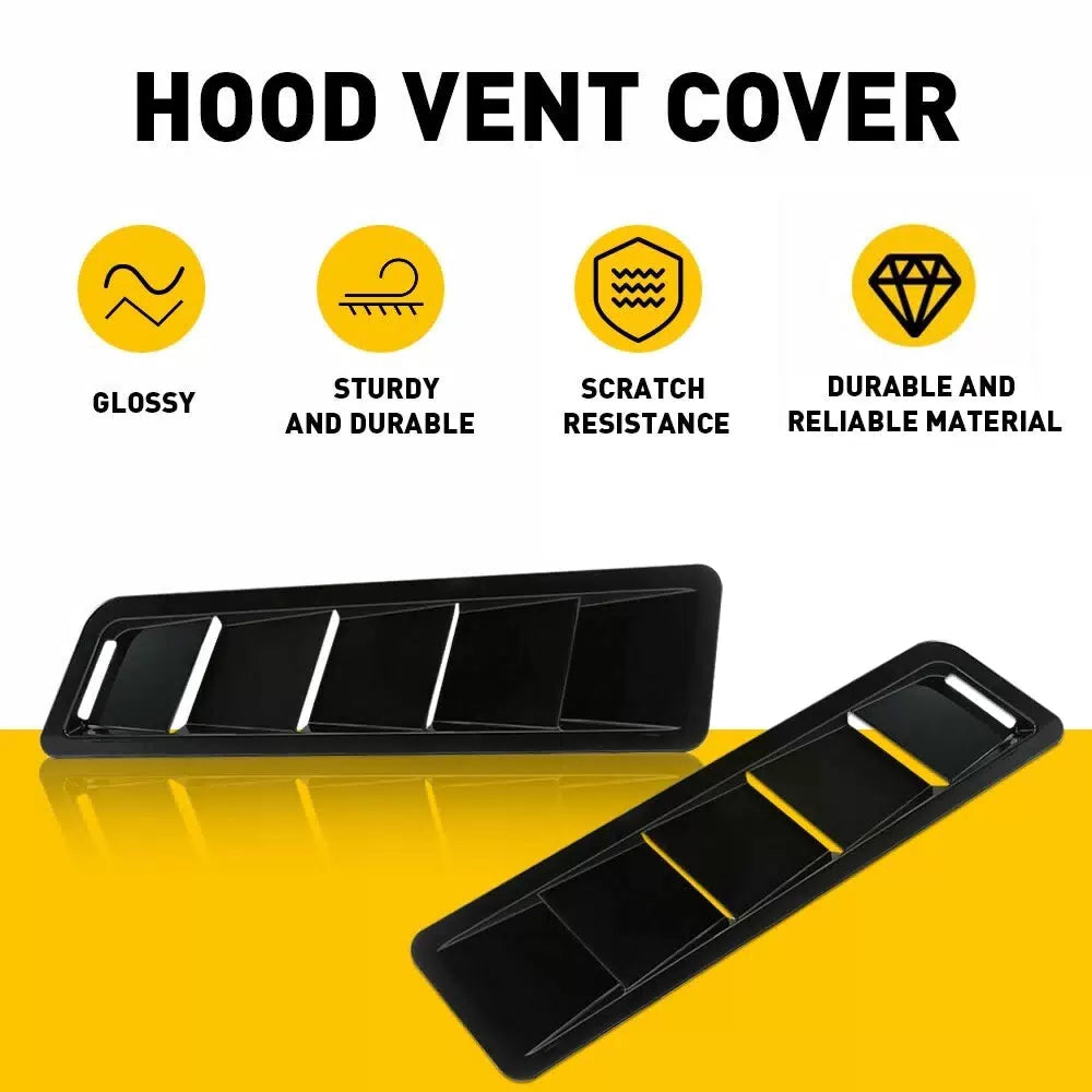 2pcs Car Hood Vent Scoop Kit Cold Air Flow Intake Louvers Cooling Bonnet Cover A 6B93BC-57 [3]
