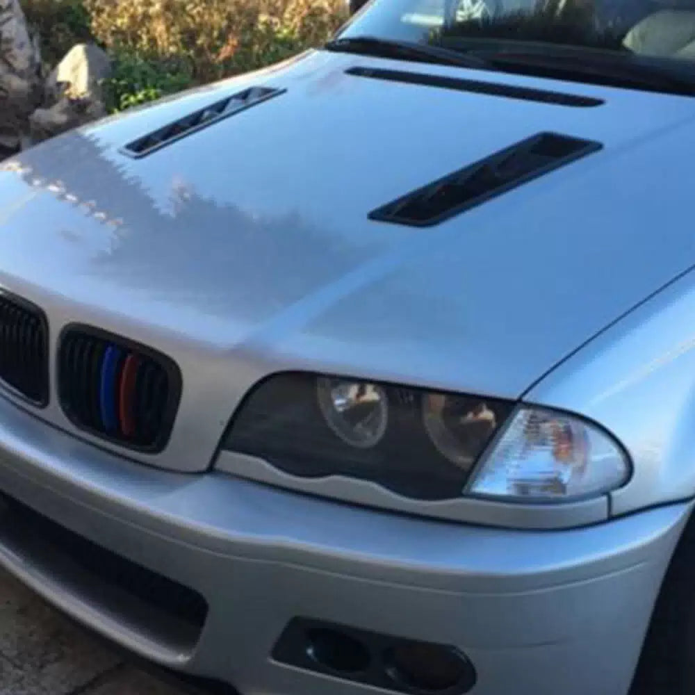 2pcs Car Hood Vent Scoop Kit Cold Air Flow Intake Louvers Cooling Bonnet Cover A 6B93BC-57 [8]