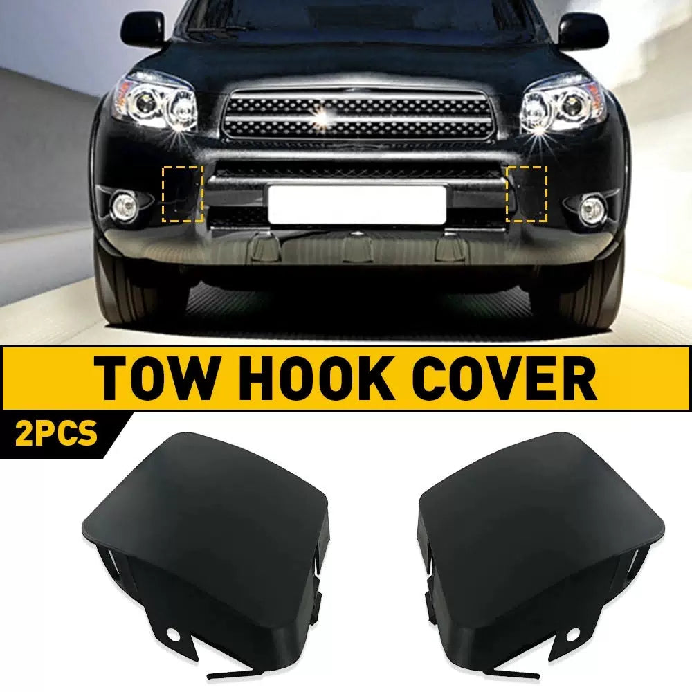 2pcs For Toyota RAV4 2006-2008 Front Bumper Tow Hook Eye Cover Cap Left Right EA 6B93BC-57 [9]