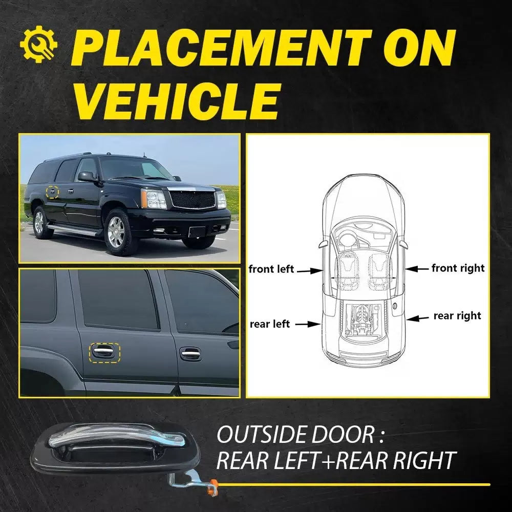 2pcs Rear Outer Door Handle For 1999-06 Chevy Silverado Tahoe Cadillac Escalade 6B93BC-57 [7]