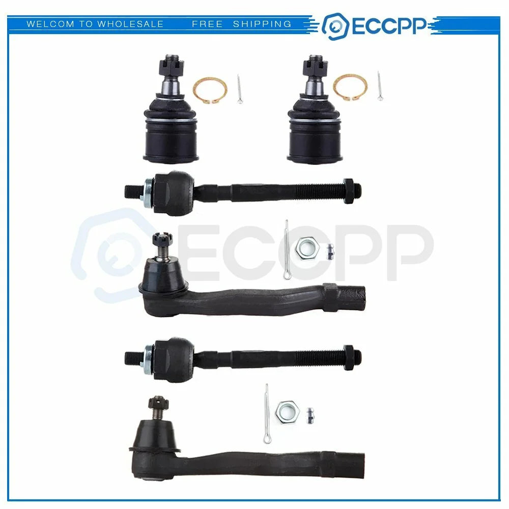 2set Front Lower Ball Joints 4set Inner Outer Tie Rods Fits 92-94 95 Honda Civic KOEEP [1]