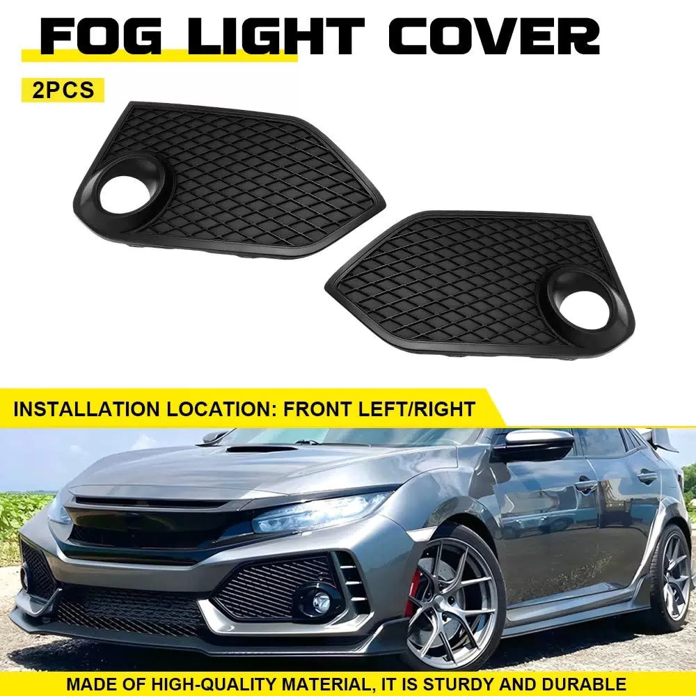 2x Bumper Fog Light Garnish Covers Front LH+RH For Honda Civic Type-R 2017-21 EA 6B93BC-57 [1]