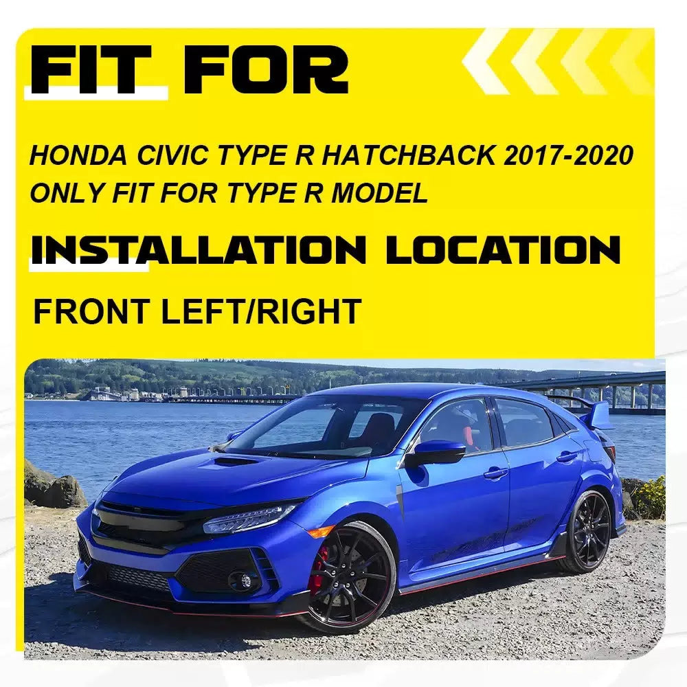 2x Bumper Fog Light Garnish Covers Front LH+RH For Honda Civic Type-R 2017-21 EA 6B93BC-57 [2]