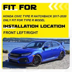 2x Bumper Fog Light Garnish Covers Front LH+RH For Honda Civic Type-R 2017-21 EA 6B93BC-57 [2]