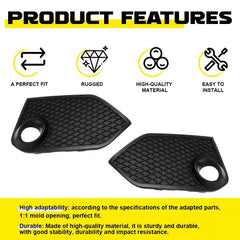 2x Bumper Fog Light Garnish Covers Front LH+RH For Honda Civic Type-R 2017-21 EA 6B93BC-57 [3]