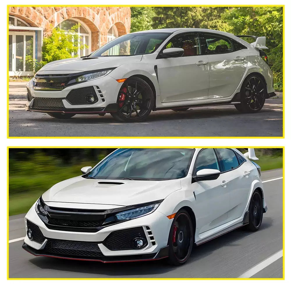 2x Bumper Fog Light Garnish Covers Front LH+RH For Honda Civic Type-R 2017-21 EA 6B93BC-57 [6]