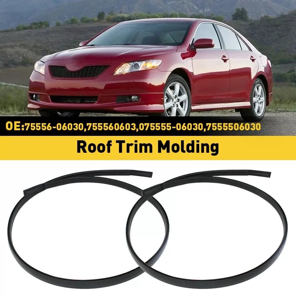 2x For 2007-2011 Toyota Black Camry Roof Top Trim Molding Kit Left & Right Side 6B93BC-57 [1]
