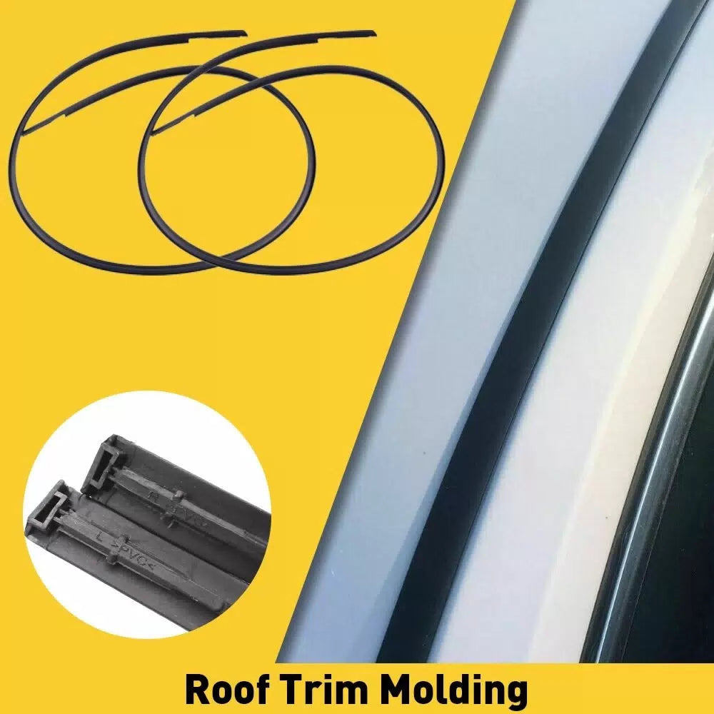 2x For 2007-2011 Toyota Black Camry Roof Top Trim Molding Kit Left & Right Side 6B93BC-57 [10]