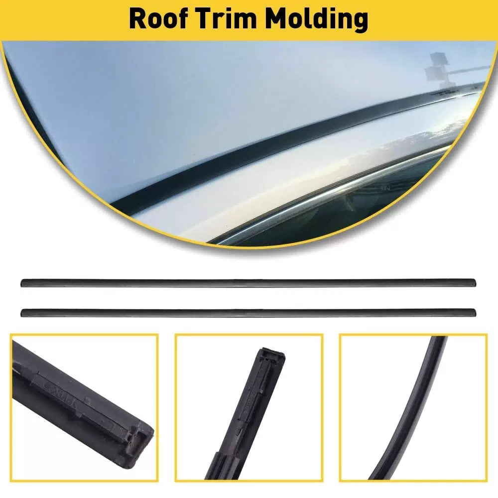 2x For 2007-2011 Toyota Black Camry Roof Top Trim Molding Kit Left & Right Side 6B93BC-57 [11]