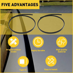 2x For 2007-2011 Toyota Black Camry Roof Top Trim Molding Kit Left & Right Side 6B93BC-57 [2]