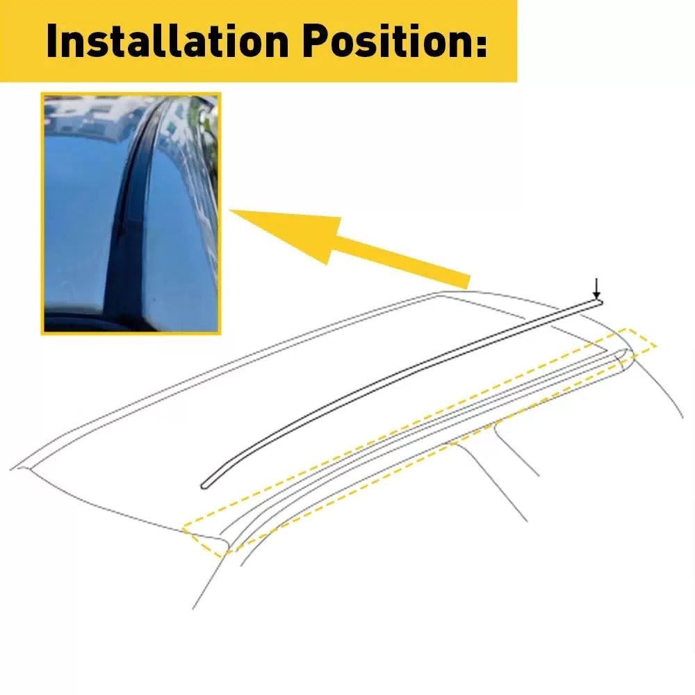 2x For 2007-2011 Toyota Black Camry Roof Top Trim Molding Kit Left & Right Side 6B93BC-57 [5]