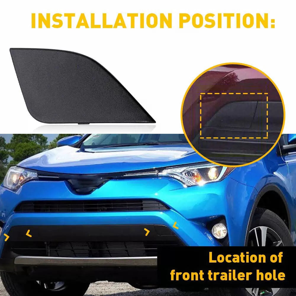 2x Front Bumper Tow Hook Eye Cover Cap Fit For Toyota RAV4 2016-2018 Left Right 6B93BC-57 [4]