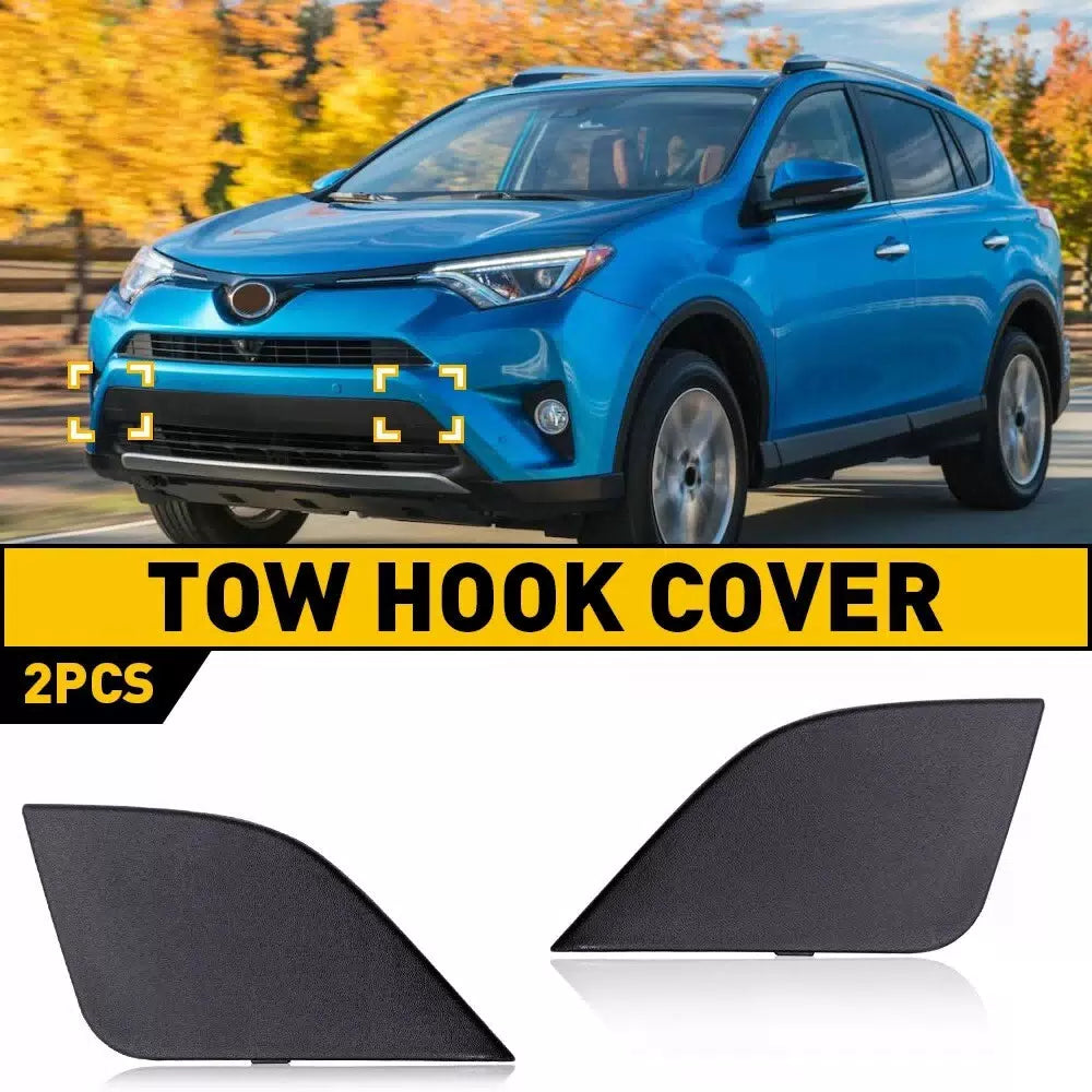 2x Front Bumper Tow Hook Eye Cover Cap Fit For Toyota RAV4 2016-2018 Left Right 6B93BC-57 [7]