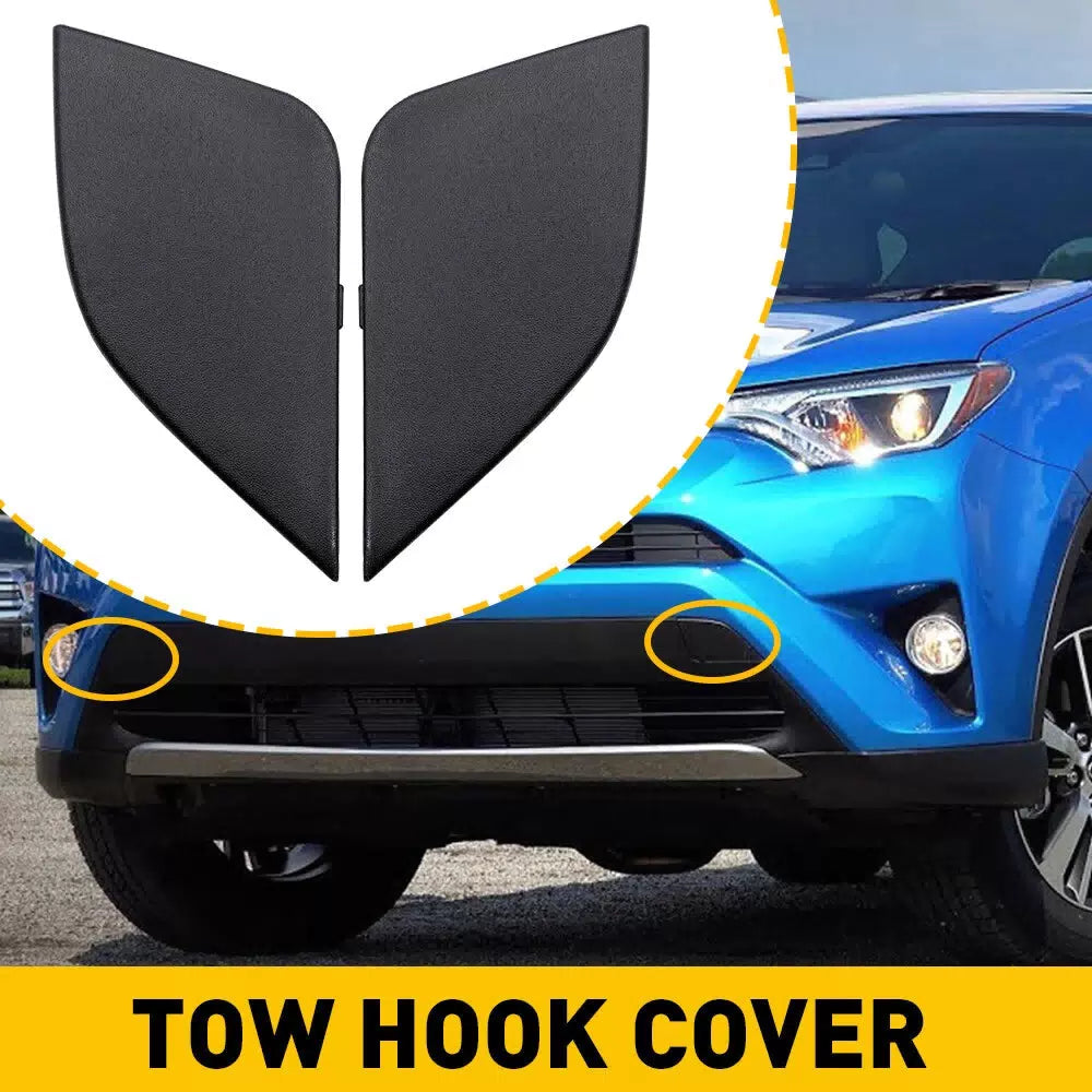 2x Front Bumper Tow Hook Eye Cover Cap Fit For Toyota RAV4 2016-2018 Left Right 6B93BC-57 [8]