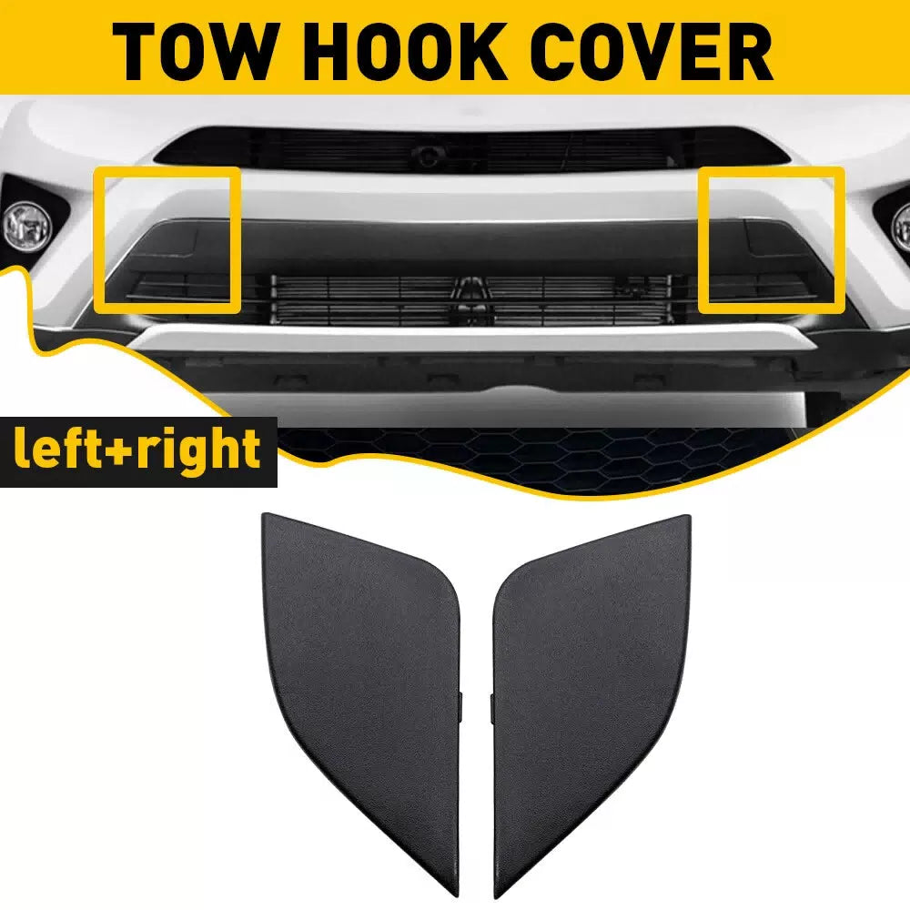 2x Front Bumper Tow Hook Eye Cover Cap Fit For Toyota RAV4 2016-2018 Left Right 6B93BC-57 [9]