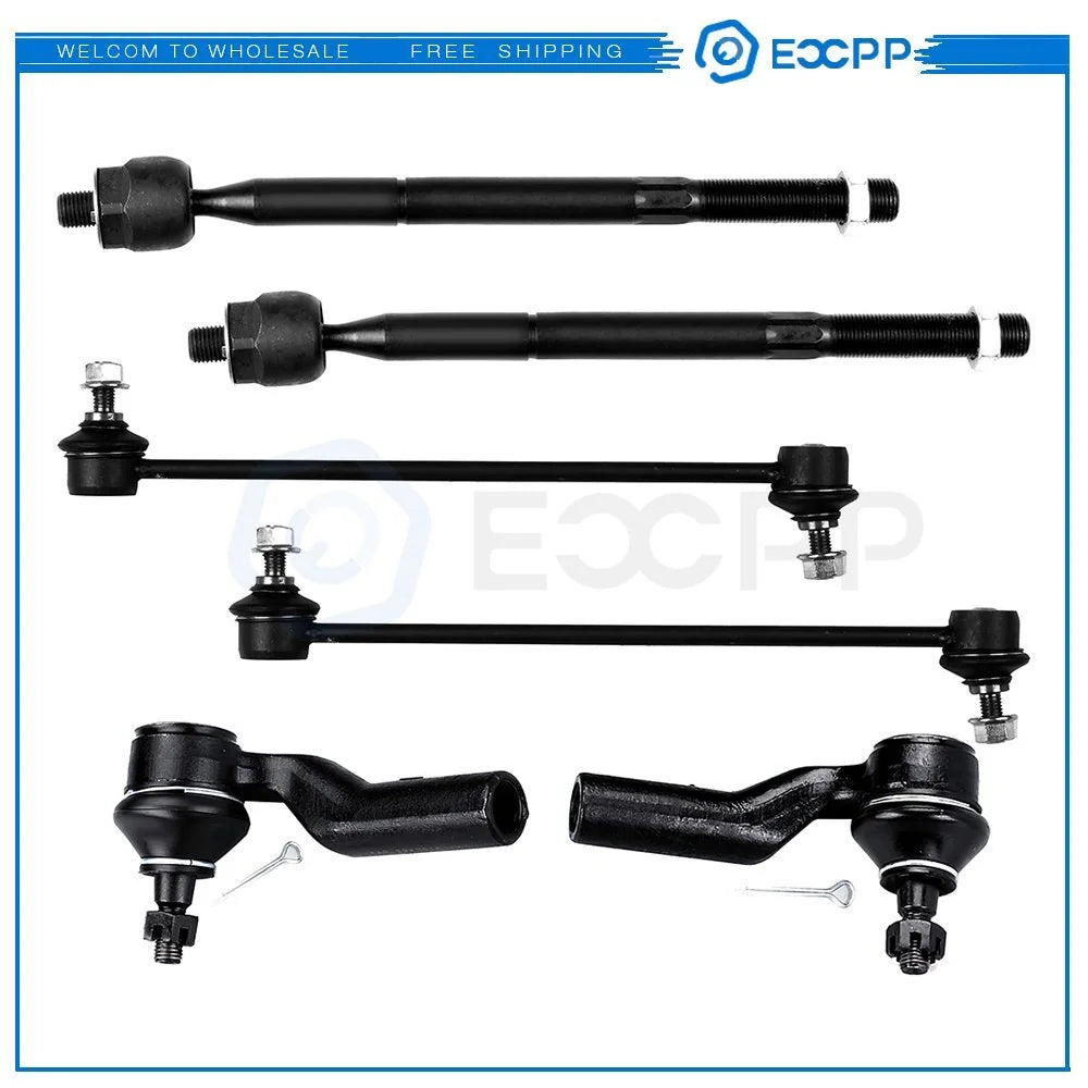 2x Front Sway Bar Links 4x Inner Outer Tie Rods Fits 2006-2012 2013 2014 Mazda 5 KOEEP [1]