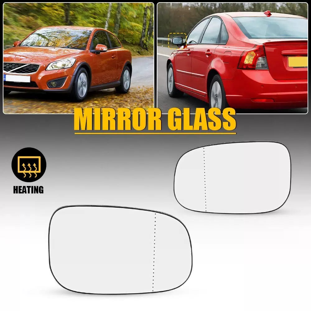 2x Heated Mirror Glass Left Right Side For Volvo C30 C70 S40 S60 V50 V70 07-11 A 6B93BC-57 [1]