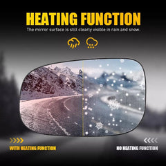 2x Heated Mirror Glass Left Right Side For Volvo C30 C70 S40 S60 V50 V70 07-11 A 6B93BC-57 [2]