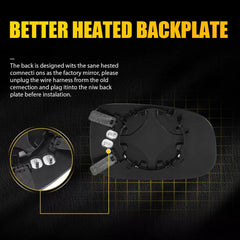 2x Heated Mirror Glass Left Right Side For Volvo C30 C70 S40 S60 V50 V70 07-11 A 6B93BC-57 [3]