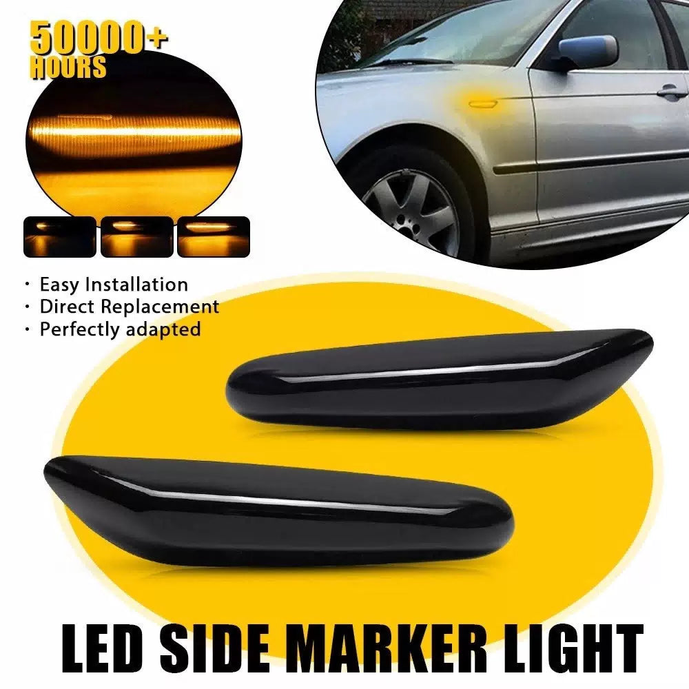 2x LED Sequential Side Marker Lights For BMW E60 E61 E82 E88 E83 E46 E84 E90 EOA 6B93BC-57 [1]