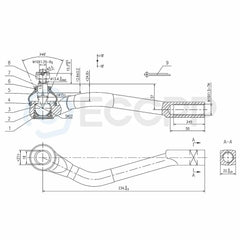 2x Outer Tie Rod Ends Fits 2010-14 15 Hyundai Sonata Tucson Kia Optima Sportage 6B93BC-57 [2]