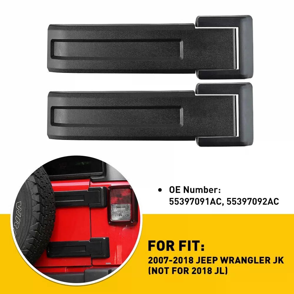 2x Upper Lower Tail Hinge gate Cover For Jeep Wrangler JK & Unlimited 2007-2018 6B93BC-57 [1]