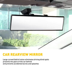 300MM Wide Convex Interior Clip On Rear View Mirror Clear Universal Wide-angle 6B93BC-57 [1]