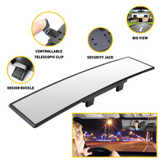 300MM Wide Convex Interior Clip On Rear View Mirror Clear Universal Wide-angle 6B93BC-57 [2]