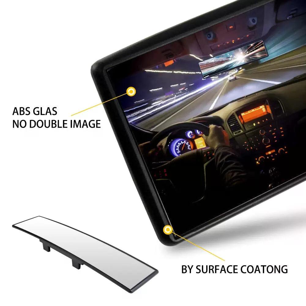 300MM Wide Convex Interior Clip On Rear View Mirror Clear Universal Wide-angle 6B93BC-57 [5]