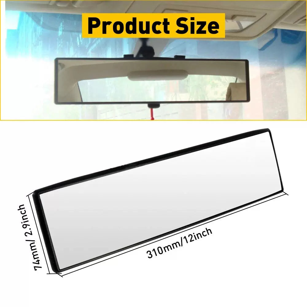 300MM Wide Convex Interior Clip On Rear View Mirror Clear Universal Wide-angle 6B93BC-57 [7]