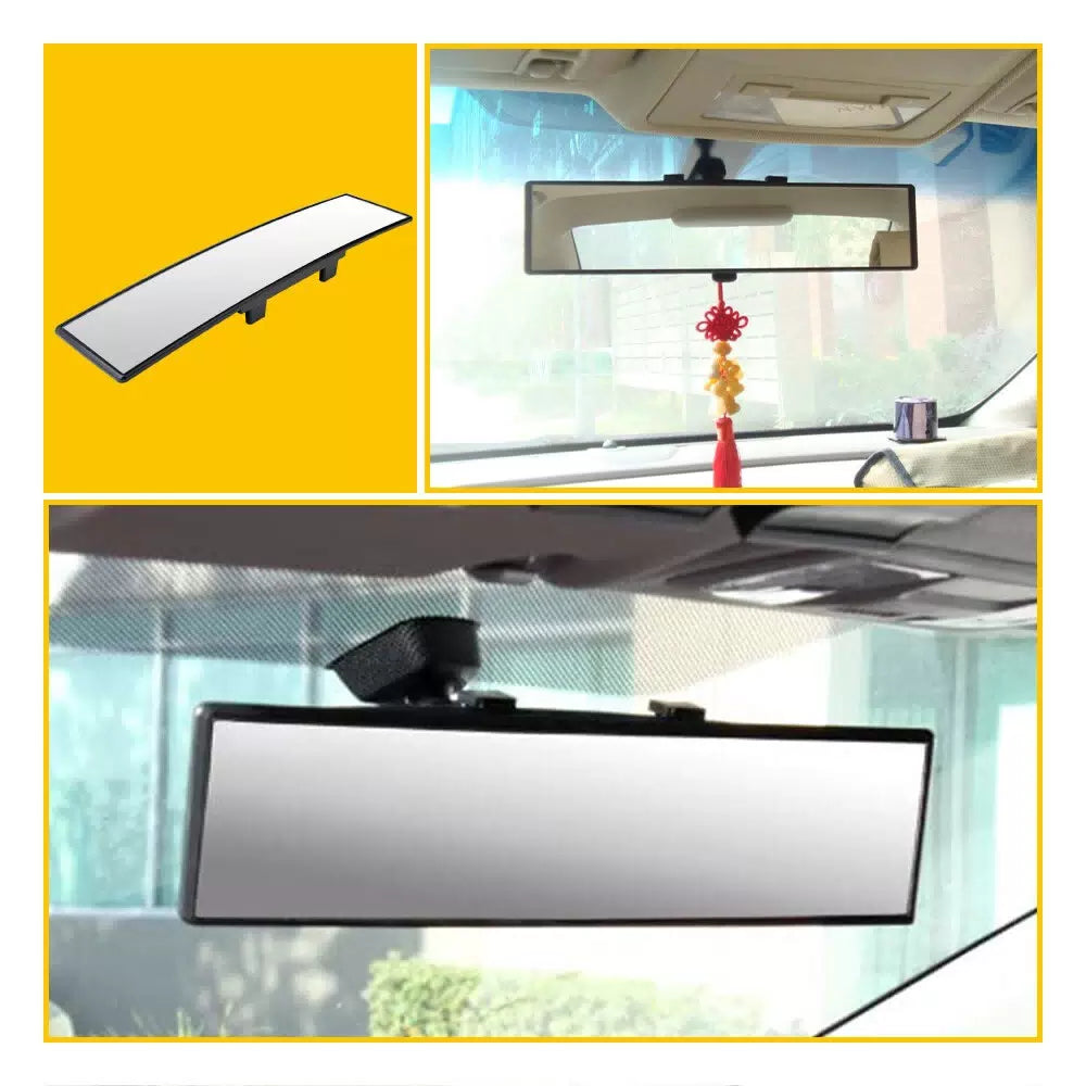 300MM Wide Convex Interior Clip On Rear View Mirror Clear Universal Wide-angle 6B93BC-57 [9]