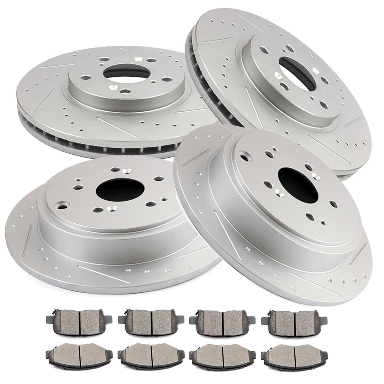 313mm Front & Rear Disc Rotors Ceramic Brake Pads for 2003 - 2008 Honda Pilot KOEEP [1]