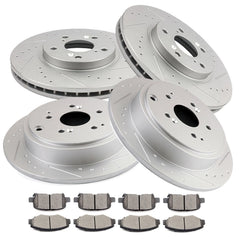 313mm Front & Rear Disc Rotors Ceramic Brake Pads for 2003 - 2008 Honda Pilot KOEEP [1]