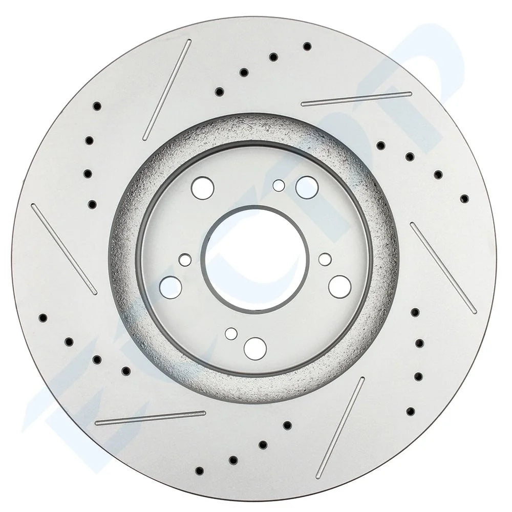 313mm Front & Rear Disc Rotors Ceramic Brake Pads for 2003 - 2008 Honda Pilot KOEEP [4]