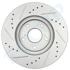 313mm Front & Rear Disc Rotors Ceramic Brake Pads for 2003 - 2008 Honda Pilot KOEEP [4]