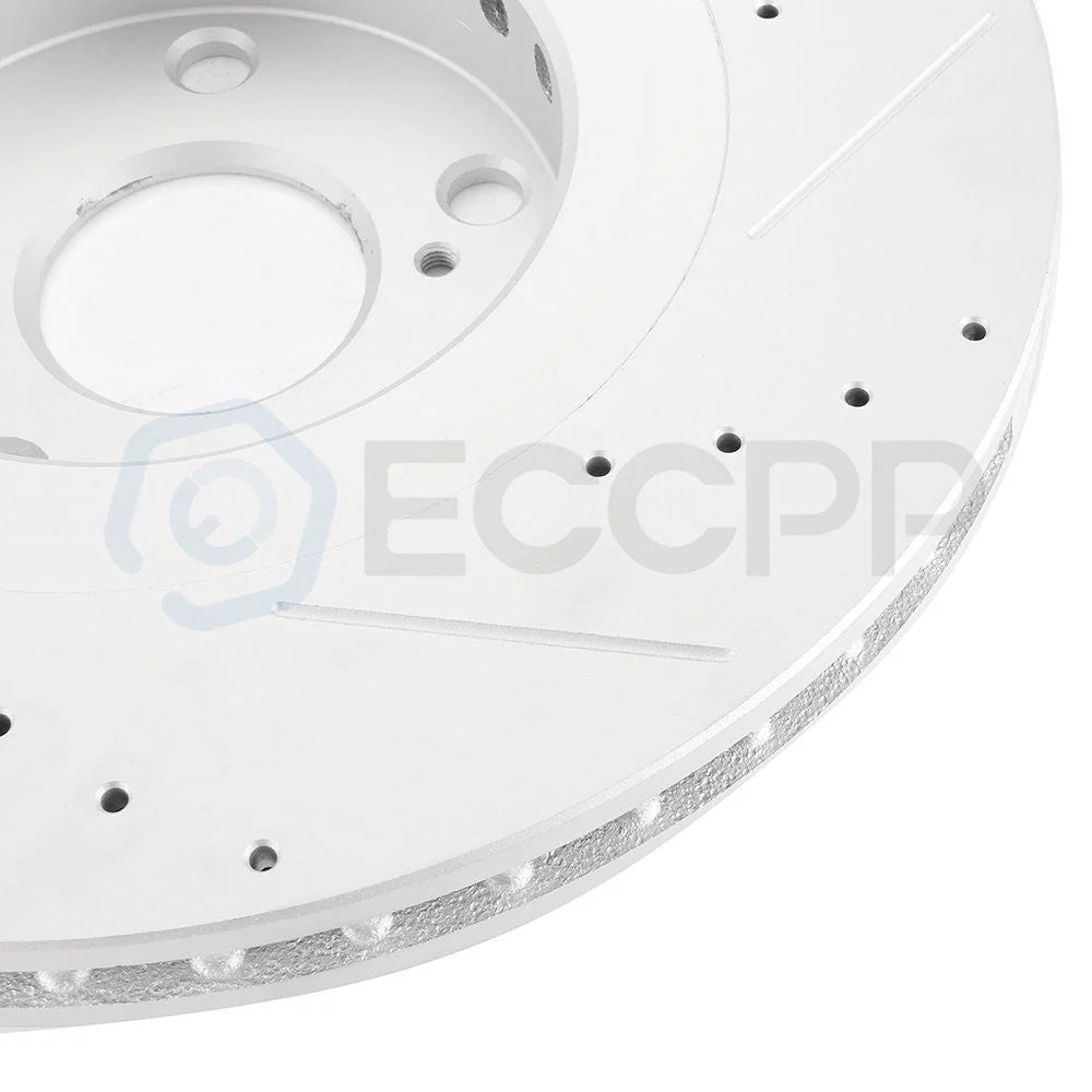 319mm Front Drilled Brake Rotors for Lexus RX330 RX350 RX400h Toyota Highlander 6B93BC-57 [6]