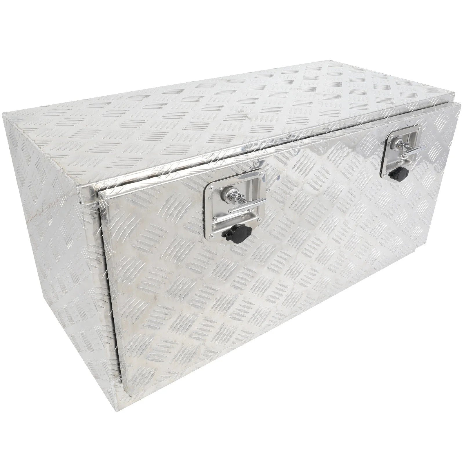 36"x 17"x18" Aluminum Storage Tool Box For Truck Garage Home Office W/2x Chain KOEEP [1]