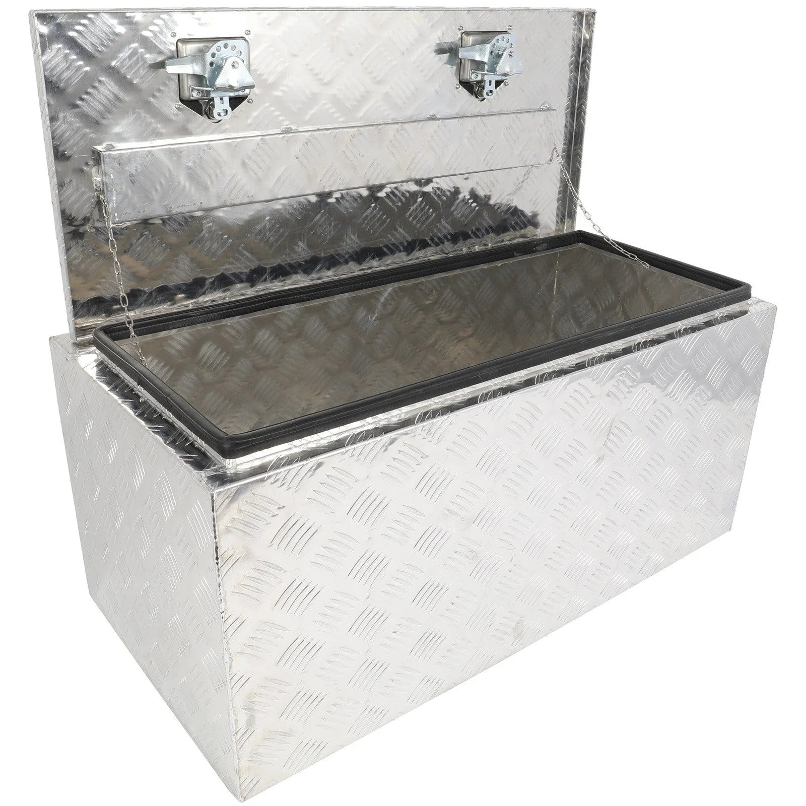 36"x 17"x18" Aluminum Storage Tool Box For Truck Garage Home Office W/2x Chain KOEEP [11]