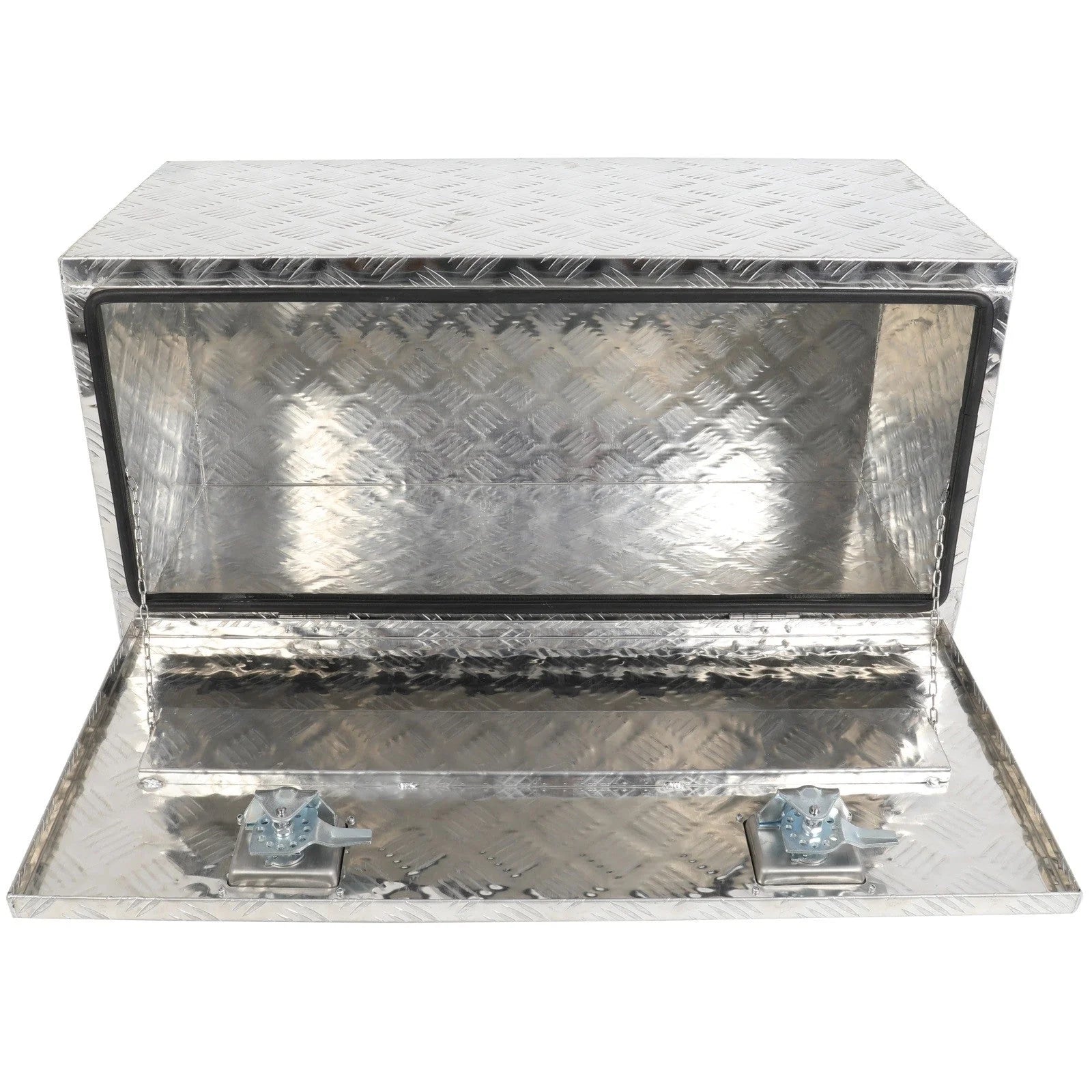 36"x 17"x18" Aluminum Storage Tool Box For Truck Garage Home Office W/2x Chain KOEEP [2]